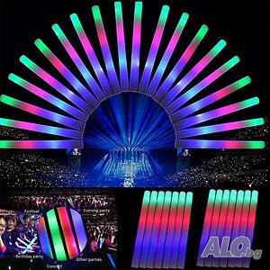 Цветен RGB LED светещ стик от пяна, парти стик.