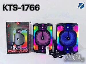 KTS KTS-1766 ЕДИНЕН 8 ” (с микрофон) говорител светломузика и дистанционно