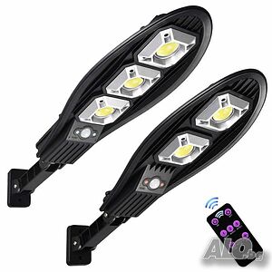 Соларна улична лампа със стойка и дистанционно управление / Модел 2; 72W / 800 lumens / 90 COB,..