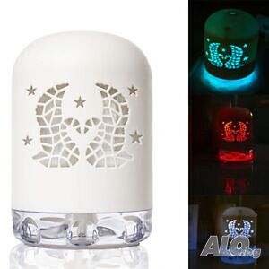 LED мини преносим светещ USB овлажнител за въздух за дома и за автомобила