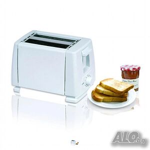 Тостер за хляб Rosberg, 750W, 2 филийки, 6 степени, Бял