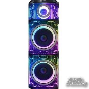 Професионална караоке тонколона Homey HM-1004-SP212 с два безжични микрофона