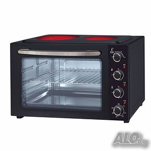 Готварска печка Voltz с 2 котлона с инфрачервен нагреватели 1000W и 1500W, 45л.