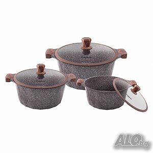 Lexical - PEARL SERIES Гранитен комплект касероли за професионално и домашно готвене