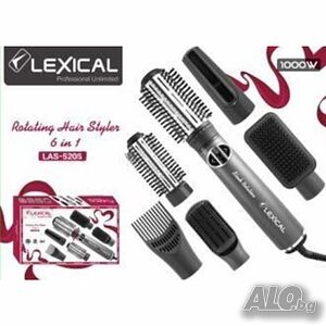 Ротираща четка за коса 6 в 1 Lexical - Професионален стайлинг у дома