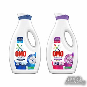 Течен перилен препарат за цветно и бяло пране OMO Active Fresh Cold Power 1.7 л